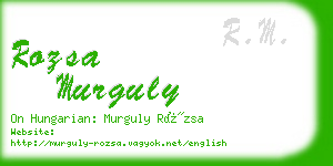rozsa murguly business card